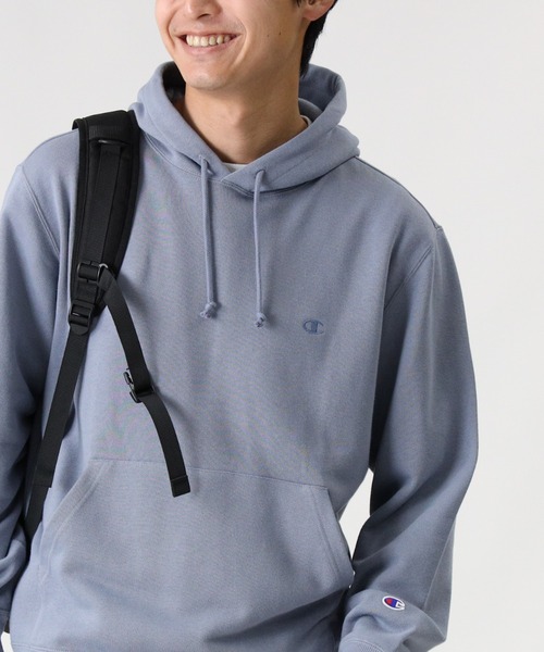 Champion(チャンピオン)の「【Champion】ムジパーカースウェット(スウェット・メンズ・ベージュ/パープル/ホワイト/グレー/ブラック/ロイヤルブルー/グリーン/オレンジ/オフホワイト/サックスブルー・S/M/XL/L)」の16枚目の写真