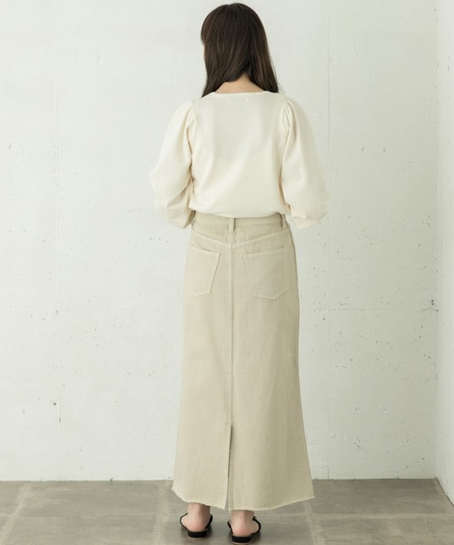 URBAN RESEARCH Sonny Label(アーバンリサーチサニーレーベル)の「ショルダーギャザーニットプルオーバー(ニット/セーター・レディース・オフホワイト/イエロー/ブラック・FREE)」の14枚目の写真