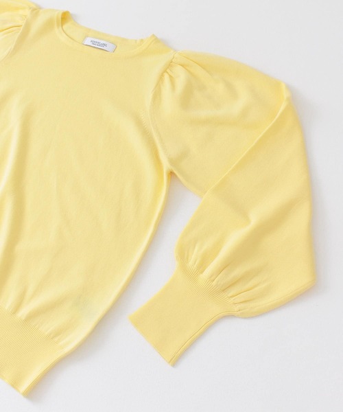 URBAN RESEARCH Sonny Label(アーバンリサーチサニーレーベル)の「ショルダーギャザーニットプルオーバー(ニット/セーター・レディース・オフホワイト/イエロー/ブラック・FREE)」の9枚目の写真