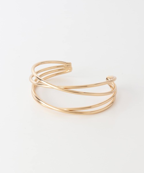 SMELLY（スメリー）の「ラインクロスバングル（バングル/リストバンド・レディース・ゴールド・-）」の2枚目の写真