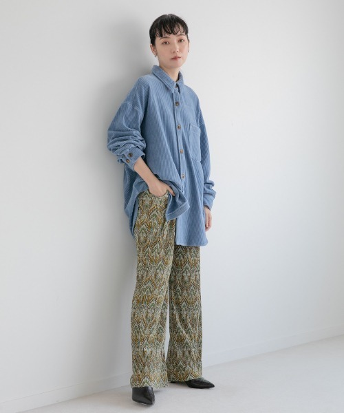 LOWRYS FARM(ローリーズファーム)の「selfcutガラプリーツパンツ 236367(その他パンツ・レディース・ブラック/ブラウン/グリーン・FREE)」の6枚目の写真