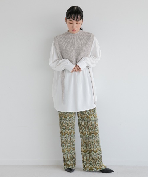 LOWRYS FARM(ローリーズファーム)の「selfcutガラプリーツパンツ 236367(その他パンツ・レディース・ブラック/ブラウン/グリーン・FREE)」の7枚目の写真