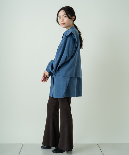 Kastane（カスタネ）の「【マルチウェイ】マルチウェイレイヤードブラウス（シャツ/ブラウス・レディース・ブラウン/インディゴブルー・FREE）」の21枚目の写真