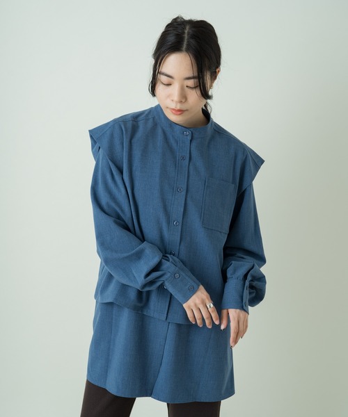 Kastane（カスタネ）の「【マルチウェイ】マルチウェイレイヤードブラウス（シャツ/ブラウス・レディース・ブラウン/インディゴブルー・FREE）」の12枚目の写真