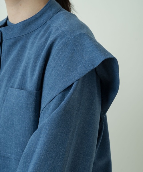 Kastane（カスタネ）の「【マルチウェイ】マルチウェイレイヤードブラウス（シャツ/ブラウス・レディース・ブラウン/インディゴブルー・FREE）」の10枚目の写真