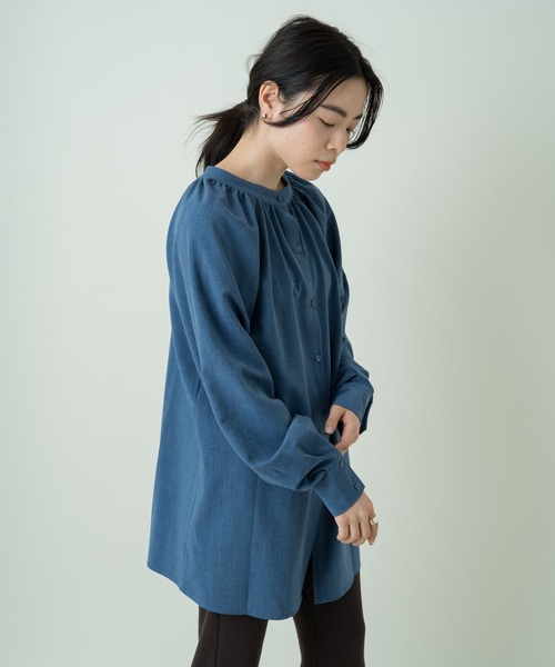 Kastane（カスタネ）の「【マルチウェイ】マルチウェイレイヤードブラウス（シャツ/ブラウス・レディース・ブラウン/インディゴブルー・FREE）」の4枚目の写真