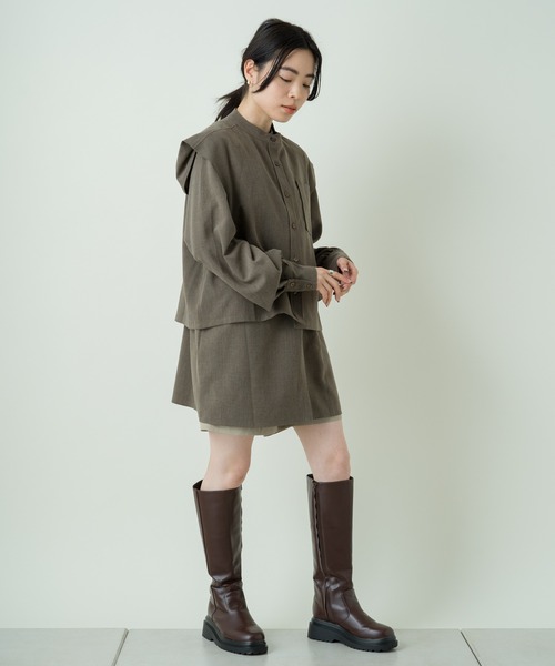 Kastane（カスタネ）の「【マルチウェイ】マルチウェイレイヤードブラウス（シャツ/ブラウス・レディース・ブラウン/インディゴブルー・FREE）」の14枚目の写真