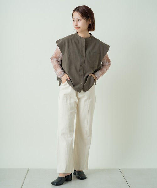 Kastane（カスタネ）の「【マルチウェイ】マルチウェイレイヤードブラウス（シャツ/ブラウス・レディース・ブラウン/インディゴブルー・FREE）」の17枚目の写真