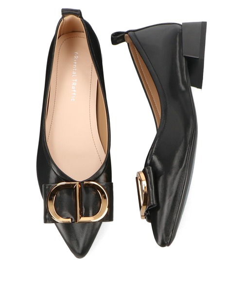 ORiental TRaffic（オリエンタルトラフィック）の「リボンモチーフパンプス/15309（パンプス・レディース・ベージュ/ブラック・33/34/35/36/37/38/39/40/41/42/43）」の3枚目の写真