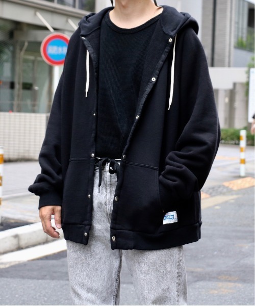 C.E.L.STORE(セルストア)の「GERRY COSBY/ジェリーコスビー 90S LOOPWHEEL SNAP HOODIE(パーカー・メンズ・ネイビー/ヘザーグレー/ブラック・LARGE/MEDIUM)」の2枚目の写真