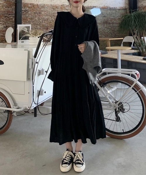 MAISON DE THERESE（メゾン ド テレーズ）の「ベビーカラーワンピース（ワンピース・レディース・ブラック/ホワイト・MEDIUM）」の16枚目の写真