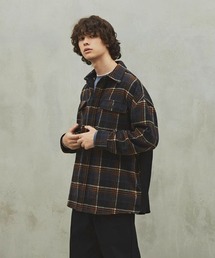 背面コーデュロイ切替 CPOタイプシャツジャケット