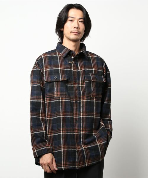 Revo.(レボ)の「背面コーデュロイ切替 CPOタイプシャツジャケット(シャツ/ブラウス・メンズ・ネイビー/ベージュ・MEDIUM/LARGE)」の16枚目の写真
