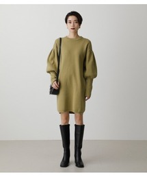 【PLUS】VOLUME SLEEVE KNIT ONEPIECE/ボリュームスリーブニットワンピース