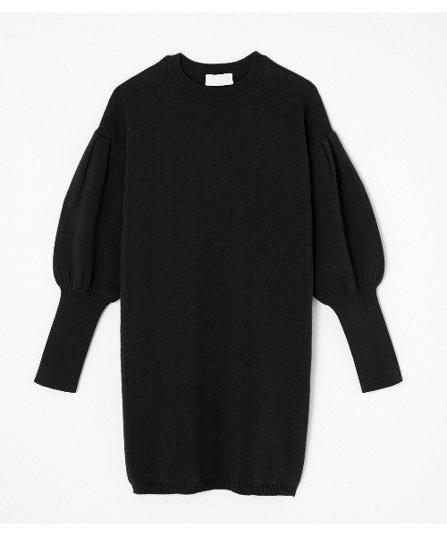 AZUL by moussy（アズールバイマウジー）の「【PLUS】VOLUME SLEEVE KNIT ONEPIECE/ボリュームスリーブニットワンピース（ワンピース・レディース・ブラック/ライトグリーン/ダークカーキ・FREE）」の22枚目の写真