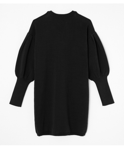 AZUL by moussy（アズールバイマウジー）の「【PLUS】VOLUME SLEEVE KNIT ONEPIECE/ボリュームスリーブニットワンピース（ワンピース・レディース・ブラック/ライトグリーン/ダークカーキ・FREE）」の12枚目の写真