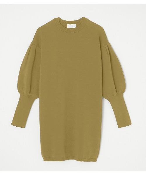 AZUL by moussy（アズールバイマウジー）の「【PLUS】VOLUME SLEEVE KNIT ONEPIECE/ボリュームスリーブニットワンピース（ワンピース・レディース・ブラック/ライトグリーン/ダークカーキ・FREE）」の19枚目の写真