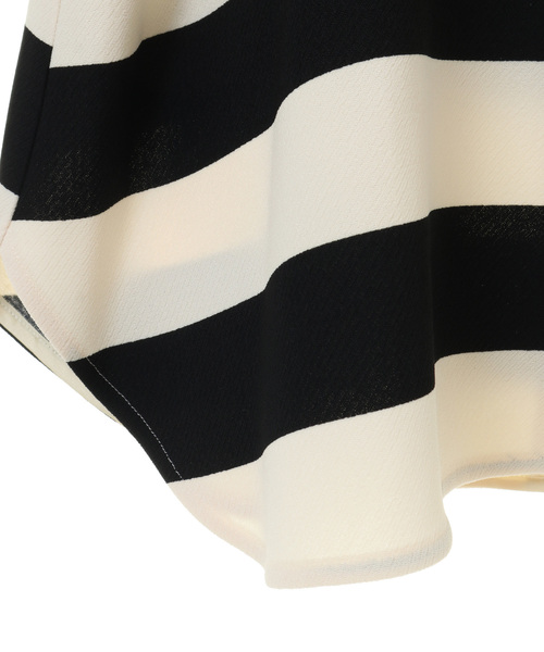 Tiara(ティアラ)の「ボーダープリントボリュームスリーブトップス(シャツ/ブラウス・レディース・アイボリー/モカ・FREE)」の5枚目の写真