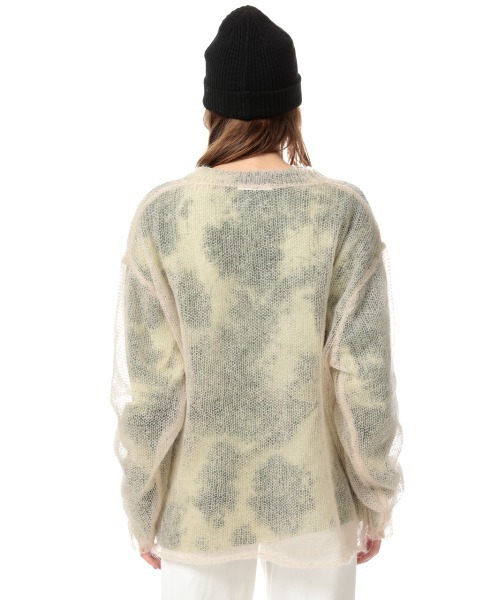 SLY（スライ）の「SHEER KNIT TOPS シアー ニット トップス（ニット/セーター・レディース・ライトグレー/ライトグリーン/ブラック・FREE）」の13枚目の写真