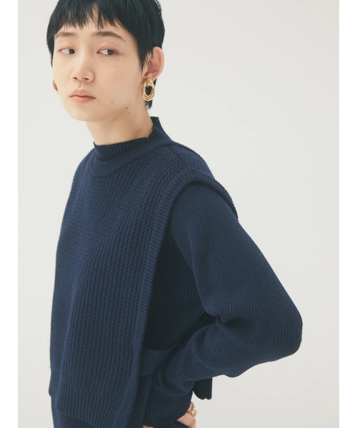 armonia（アルモニーア）の「armonia・ベストセットニットワンピース＊（ワンピース・レディース・ネイビー/キャメル/ベージュ・FREE）」の5枚目の写真