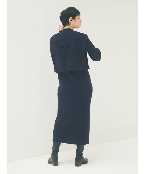 armonia（アルモニーア）の「armonia・ベストセットニットワンピース＊（ワンピース・レディース・ネイビー/キャメル/ベージュ・FREE）」の8枚目の写真