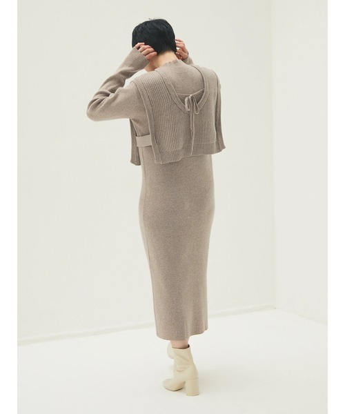 armonia（アルモニーア）の「armonia・ベストセットニットワンピース＊（ワンピース・レディース・ネイビー/キャメル/ベージュ・FREE）」の17枚目の写真