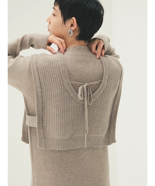 armonia（アルモニーア）の「armonia・ベストセットニットワンピース＊（ワンピース・レディース・ネイビー/キャメル/ベージュ・FREE）」の20枚目の写真