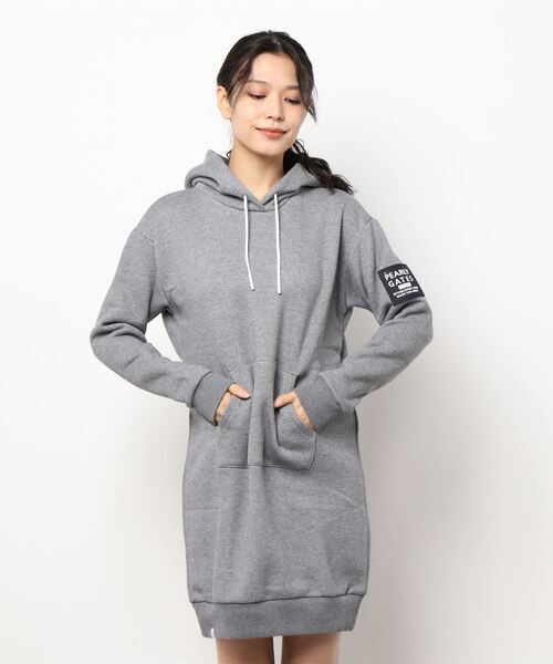 PEARLY GATES】吊風裏毛起毛 プルオーバー フーディ ワンピース 工場直営店