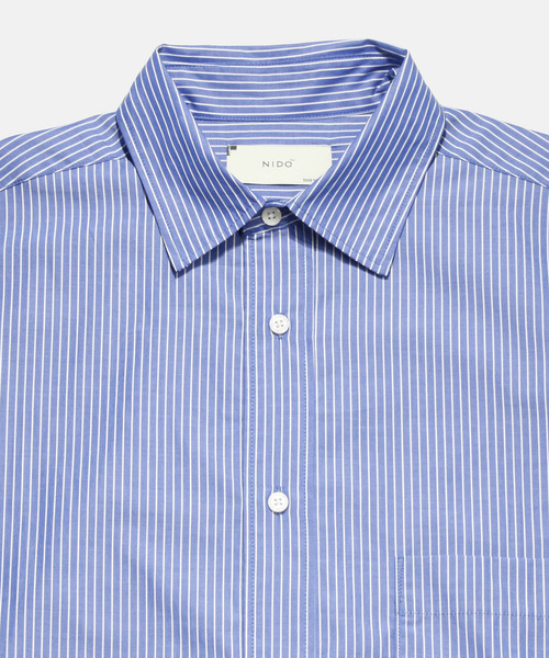 NIDO（ニド）の「ストライプビッグシャツ（シャツ/ブラウス・メンズ・ホワイト/ネイビー系・M/L）」の18枚目の写真