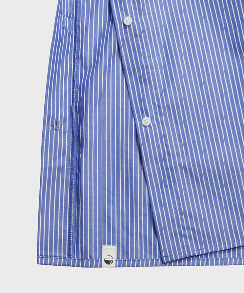 NIDO（ニド）の「ストライプビッグシャツ（シャツ/ブラウス・メンズ・ホワイト/ネイビー系・M/L）」の10枚目の写真