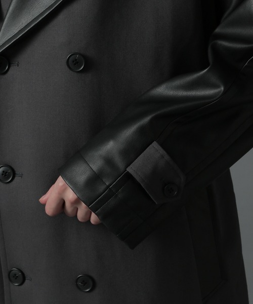 HARE（ハレ）の「シンセティックレザーコンビトレンチコート