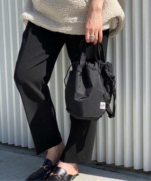 Spick & Span（スピックアンドスパン）の「【Drifter】DRAWSTRING POUCH / ショルダーバッグ◆（ショルダーバッグ・レディース・ホワイト/ブラック・FREE）」の3枚目の写真