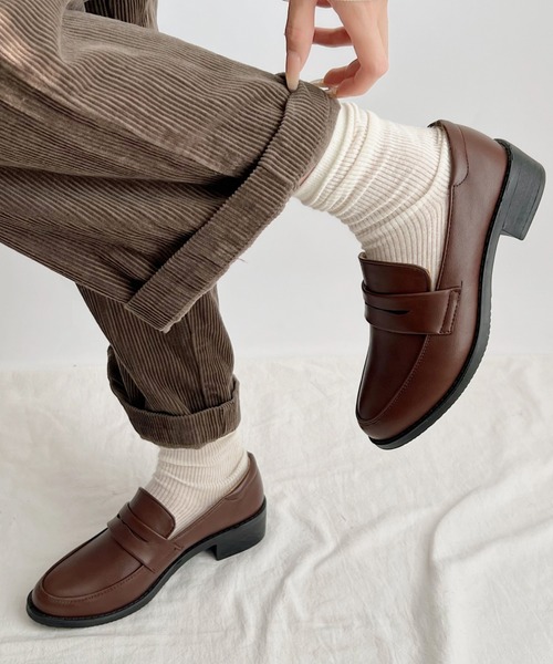 セール】超軽量 シンプル コインローファー 7468WB（ローファー