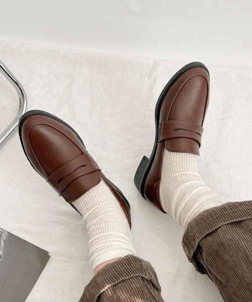 セール】超軽量 シンプル コインローファー 7468WB（ローファー