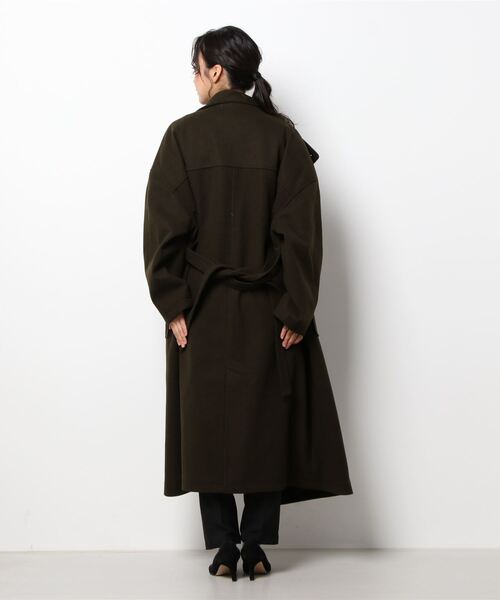 cepo（セポ）の「ハイネックロングコート（ダウンジャケット/コート・レディース・オリーブ/オフホワイト/ダークグレー・M）」の6枚目の写真