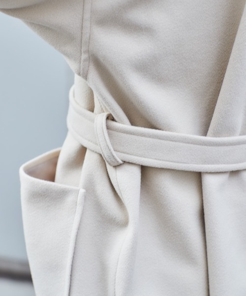 cepo（セポ）の「ハイネックロングコート（ダウンジャケット/コート・レディース・オリーブ/オフホワイト/ダークグレー・M）」の15枚目の写真