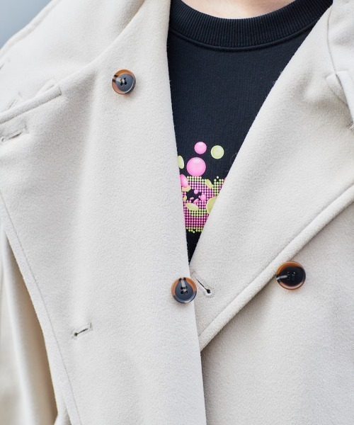 cepo（セポ）の「ハイネックロングコート（ダウンジャケット/コート・レディース・オリーブ/オフホワイト/ダークグレー・M）」の13枚目の写真