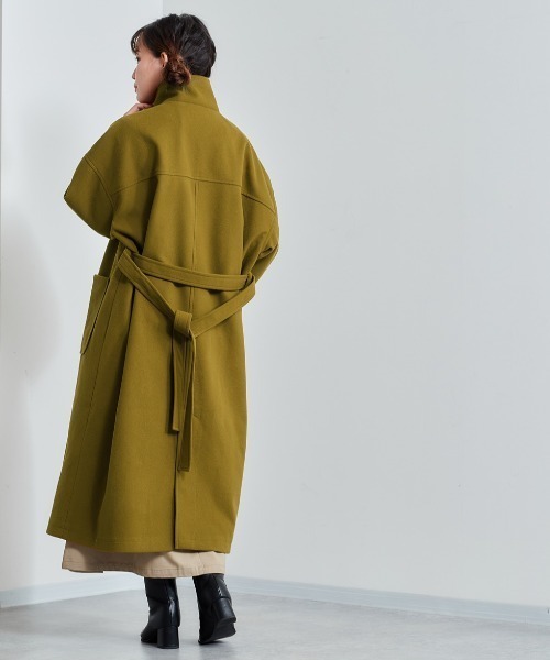 cepo（セポ）の「ハイネックロングコート（ダウンジャケット/コート・レディース・オリーブ/オフホワイト/ダークグレー・M）」の19枚目の写真