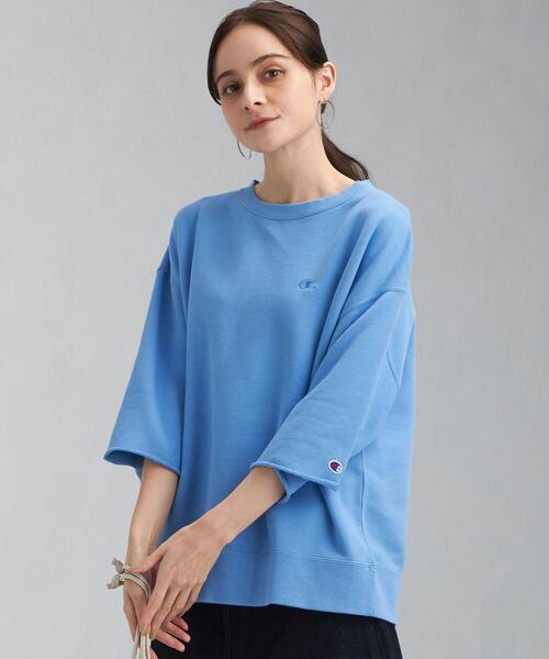 セール 別注 Champion チャンピオン 6分袖 スウェット プルオーバー Tシャツ カットソー Champion チャンピオン のファッション通販 Zozotown