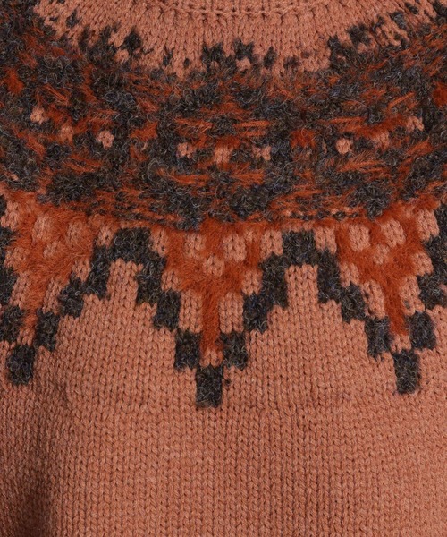 niko and...(ニコアンド)の「求心風柄ニットプルオーバー(ニット/セーター・レディース・ブラウン/オフホワイト/ラベンダー/チャコール・MEDIUM/LARGE)」の12枚目の写真