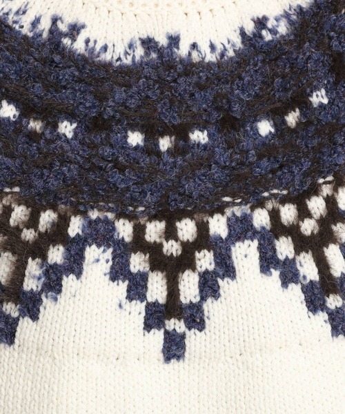 niko and...(ニコアンド)の「求心風柄ニットプルオーバー(ニット/セーター・レディース・ブラウン/オフホワイト/ラベンダー/チャコール・MEDIUM/LARGE)」の14枚目の写真