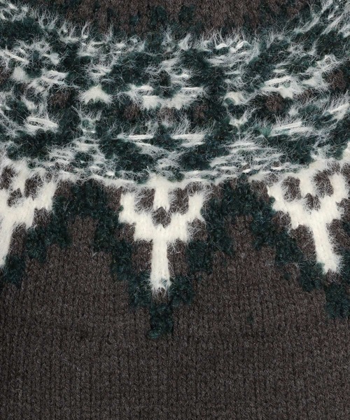 niko and...(ニコアンド)の「求心風柄ニットプルオーバー(ニット/セーター・レディース・ブラウン/オフホワイト/ラベンダー/チャコール・MEDIUM/LARGE)」の16枚目の写真