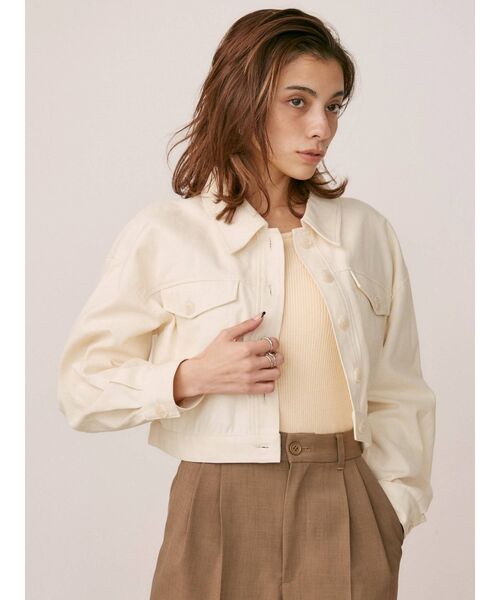 EVRIS（エヴリス）の「ショートジャケット（ブルゾン・レディース・オレンジ/ホワイト/ブラック/ブルー・FREE）」の2枚目の写真