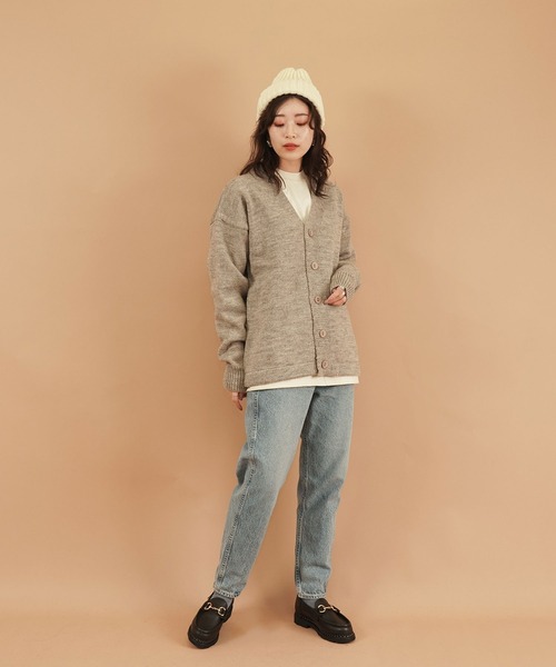 Kerrywoollenmills（ケリーウーレンミルズ）の「Plain Stitch V-Neck Cardigan（カーディガン/ボレロ・レディース・パープル系その他/オートミール/ブルー系その他/ホワイト系その他/ブラック系その他・36/38/40）」の13枚目の写真