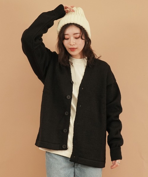 Kerrywoollenmills（ケリーウーレンミルズ）の「Plain Stitch V-Neck Cardigan（カーディガン/ボレロ・レディース・パープル系その他/オートミール/ブルー系その他/ホワイト系その他/ブラック系その他・36/38/40）」の16枚目の写真