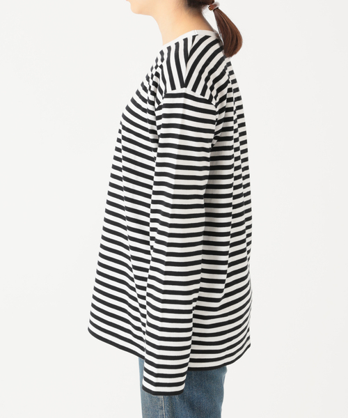 JOURNAL STANDARD(ジャーナルスタンダード)の「クラシックボーダーロングTシャツ◆(Tシャツ/カットソー・レディース・レッド/ベージュ/グリーン/ブラック・FREE)」の16枚目の写真