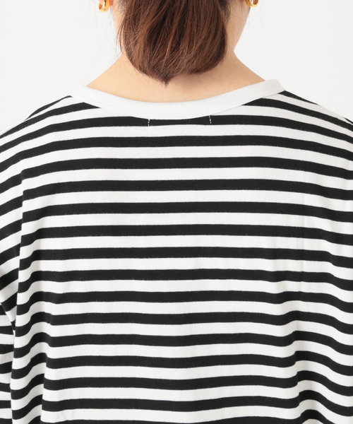 JOURNAL STANDARD(ジャーナルスタンダード)の「クラシックボーダーロングTシャツ◆(Tシャツ/カットソー・レディース・レッド/ベージュ/グリーン/ブラック・FREE)」の14枚目の写真