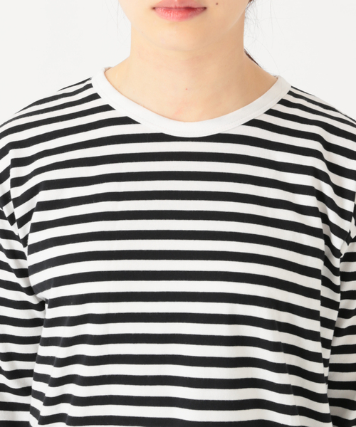 JOURNAL STANDARD(ジャーナルスタンダード)の「クラシックボーダーロングTシャツ◆(Tシャツ/カットソー・レディース・レッド/ベージュ/グリーン/ブラック・FREE)」の13枚目の写真