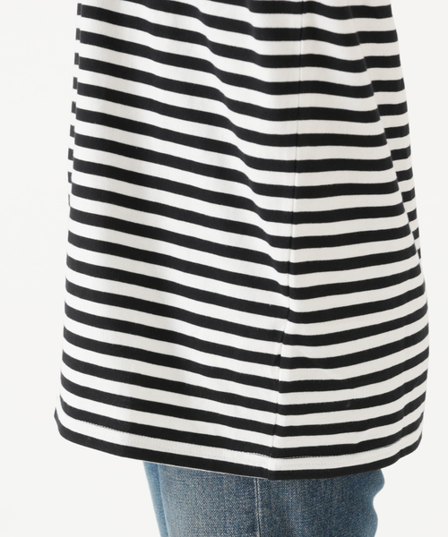 JOURNAL STANDARD(ジャーナルスタンダード)の「クラシックボーダーロングTシャツ◆(Tシャツ/カットソー・レディース・レッド/ベージュ/グリーン/ブラック・FREE)」の10枚目の写真