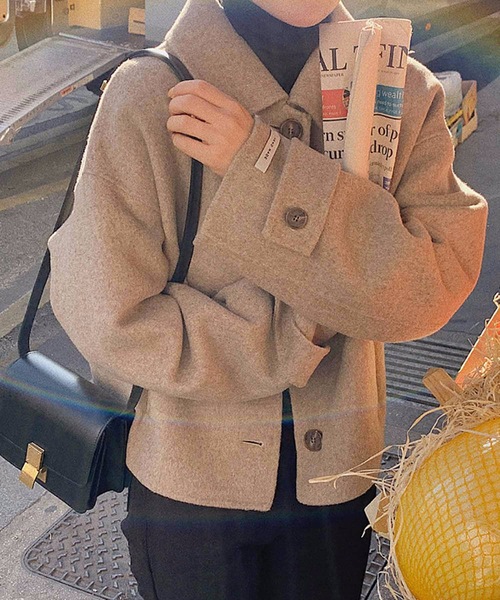 ドロップショルダーショートコート（チェスターコート）｜Nyu（ニュウ